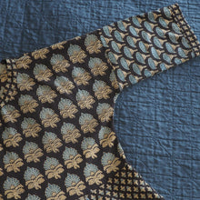 Load image into Gallery viewer, Swirly skirted Ajrakh dress