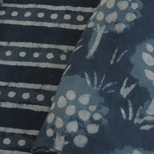 Load image into Gallery viewer, Hand block dabu printed indigo on cotton fabric