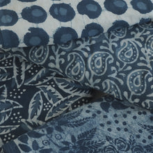 Load image into Gallery viewer, Hand block dabu printed indigo on cotton fabric