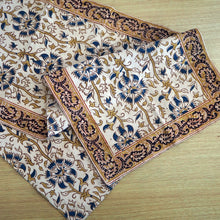 Load image into Gallery viewer, Hand printed table runner with natural dyes