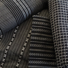 Load image into Gallery viewer, Pre-washed black and white jacquard cotton fabric