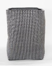 Load image into Gallery viewer, Fair trade storage basket hand woven from recycled plastic
