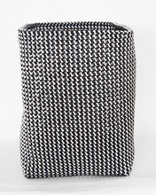 Load image into Gallery viewer, Fair trade storage basket hand woven from recycled plastic