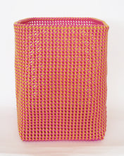 Load image into Gallery viewer, Fair trade storage basket hand woven from recycled plastic
