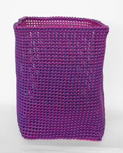Load image into Gallery viewer, Fair trade storage basket hand woven from recycled plastic