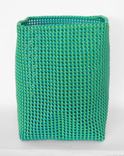Load image into Gallery viewer, Fair trade storage basket hand woven from recycled plastic