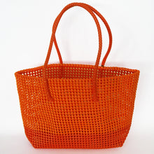 Load image into Gallery viewer, Fair trade market basket hand woven from recycled plastic