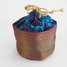 Load image into Gallery viewer, Fair trade Tiffin drawstring pouch