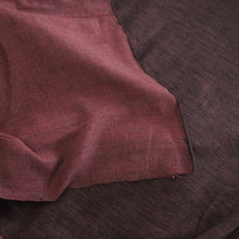 Load image into Gallery viewer, Hand woven wine/red reversible cotton fabric