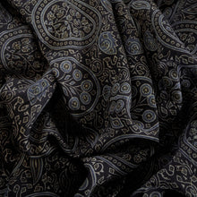 Load image into Gallery viewer, Hand printed Ajrakh Chanderi Silk with natural dyes