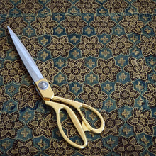 Load image into Gallery viewer, Hand printed Ajrakh Chanderi silk with natural dyes.