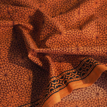 Load image into Gallery viewer, Bagh orange hand block printed cotton
