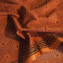 Load image into Gallery viewer, Bagh orange hand block printed cotton
