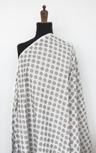 Load image into Gallery viewer, Pre-washed grey/white jacquard cotton fabric  - 3.5 metres