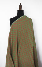 Load image into Gallery viewer, Pre-washed jacquard red/green cotton fabric