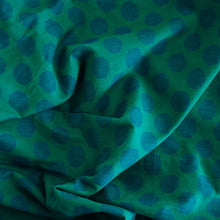 Load image into Gallery viewer, Pre-washed jacquard turquoise/blue cotton fabric - 2.5 metres