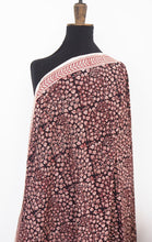 Load image into Gallery viewer, Natural dyed Bagh red/black hand block printed cotton - 2.5 metres