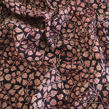 Load image into Gallery viewer, Natural dyed Bagh red/black hand block printed cotton - 2.5 metres
