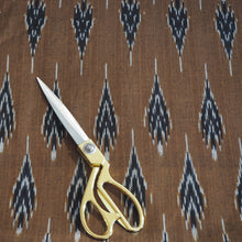 Load image into Gallery viewer, Hand woven Pochampally brown/black Ikat cotton fabric
