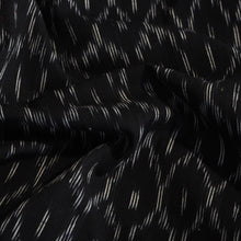 Load image into Gallery viewer, Hand woven Pochampally black/white Ikat cotton fabric