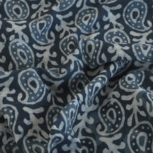 Load image into Gallery viewer, Hand block dabu printed indigo on cotton fabric