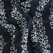 Load image into Gallery viewer, Hand block dabu printed indigo on cotton fabric