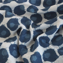 Load image into Gallery viewer, Hand block dabu printed indigo on cotton fabric