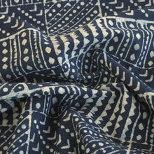 Load image into Gallery viewer, Hand block dabu printed indigo on cotton fabric