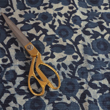 Load image into Gallery viewer, Indigo hand block printed Kantha stitched cotton fabric