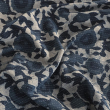 Load image into Gallery viewer, Indigo hand block printed Kantha stitched cotton fabric
