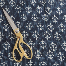 Load image into Gallery viewer, Indigo hand block printed Kantha stitched cotton fabric