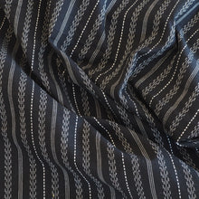 Load image into Gallery viewer, Pre-washed black and white jacquard cotton fabric