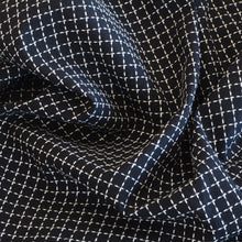 Load image into Gallery viewer, Pre-washed black and white jacquard cotton fabric
