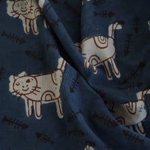 Load image into Gallery viewer, Hand block dabu printed indigo on cotton fabric