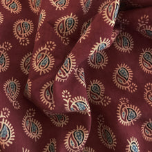 Load image into Gallery viewer, Hand printed Ajrakh  cotton with natural dyes.