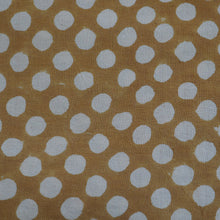 Load image into Gallery viewer, Hand block printed cotton fabric - mustard spots

