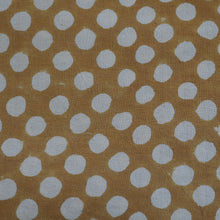 Load image into Gallery viewer, Hand block printed cotton fabric - mustard spots