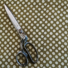 Load image into Gallery viewer, Hand block printed cotton fabric - olive spots