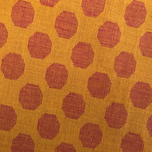 Load image into Gallery viewer, Pre-washed jacquard yellow/orange cotton fabric