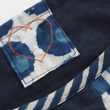 Load image into Gallery viewer, Patchwork indigo crop top