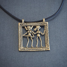Load image into Gallery viewer, Cast bronze dancers pendant