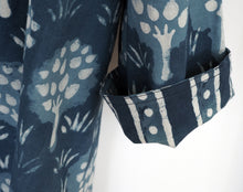 Load image into Gallery viewer, Reversible Wonky Stripes and Trees tunic