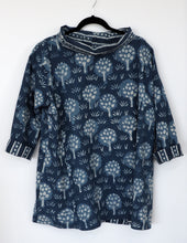 Load image into Gallery viewer, Reversible Wonky Stripes and Trees tunic