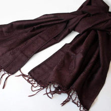 Load image into Gallery viewer, Fair trade fine wool and silk shawl