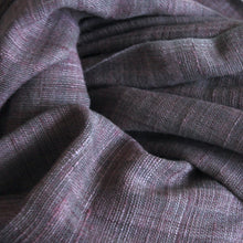 Load image into Gallery viewer, Hand woven organic cotton & eri silk (non-violent) shawl