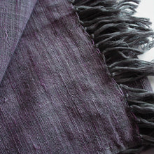 Load image into Gallery viewer, Hand woven organic cotton & eri silk (non-violent) shawl