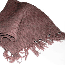 Load image into Gallery viewer, Fair trade hand knitted, naturally dyed woolen muffler