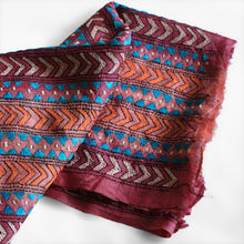 Load image into Gallery viewer, Hand embroidered silk scarf