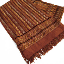 Load image into Gallery viewer, Fair trade hand woven wool muffler with Suf embroidery
