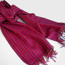 Load image into Gallery viewer, Fair trade hand woven and natural dyed wool muffler